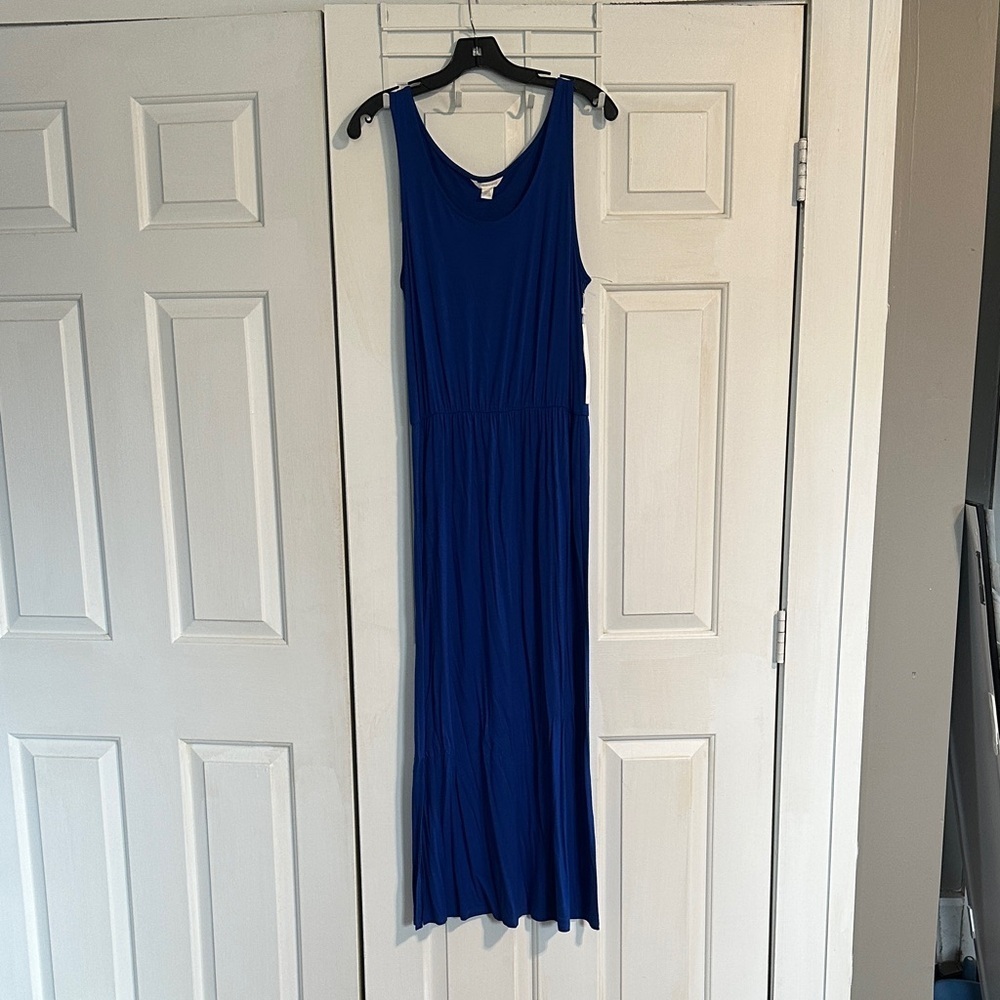 NWT Caslon blue maxi dress womens size small